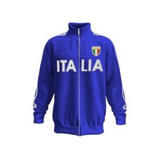 Italy Kids Royal Blue Blue Zip Sweatshirt 70 Cotton 30 Polyester