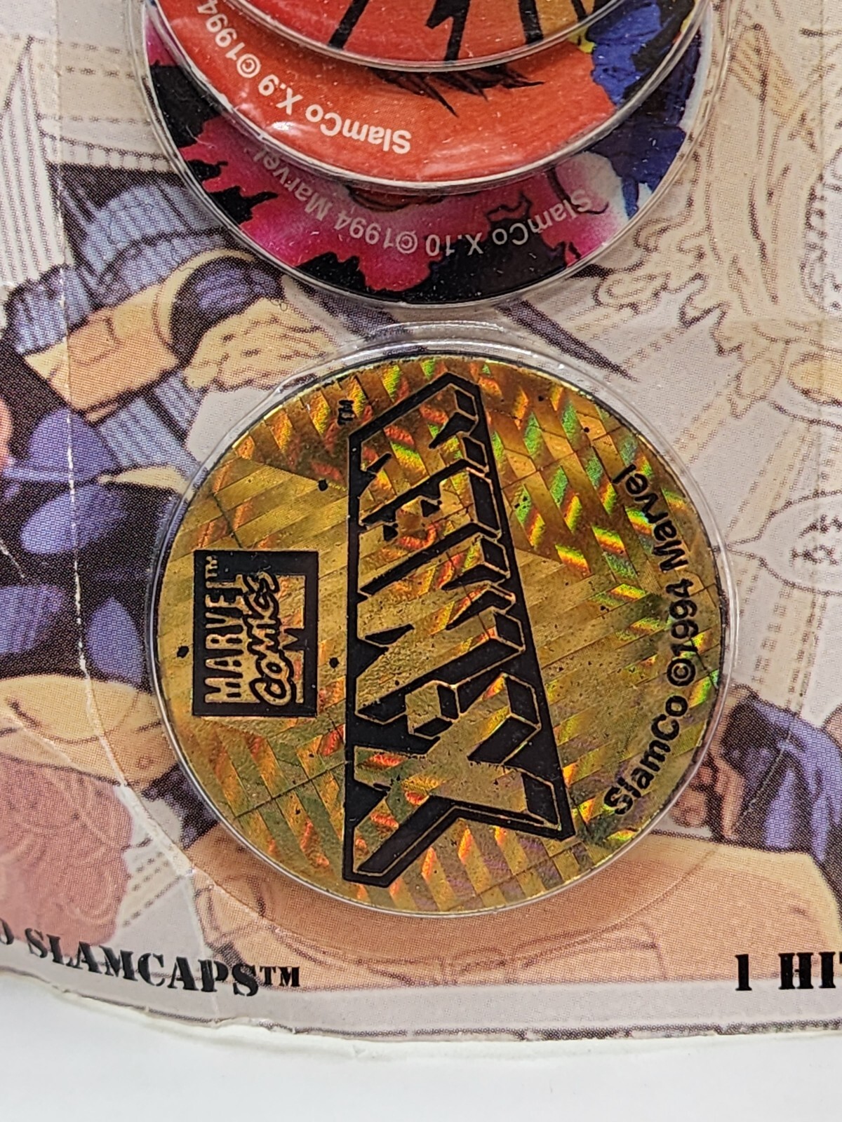Slamco Marvel Comics X-Men Slam Caps 1994, Unopened Package - Picture 3 of 8