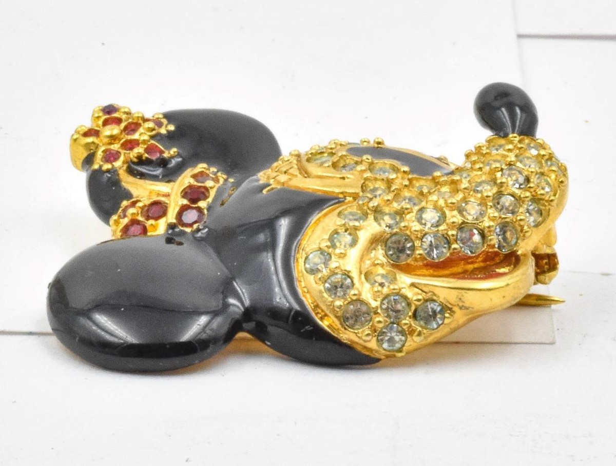 Vintage Authentic Napier for Disney Minnie Mouse Rhinestone