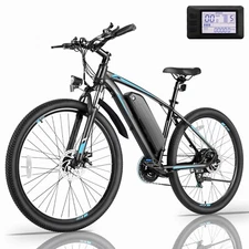 27.5in Electric Bike, 20mph Mountain Bicycle Adults 500W 48V 10.4Ah E-Bike w/LCD