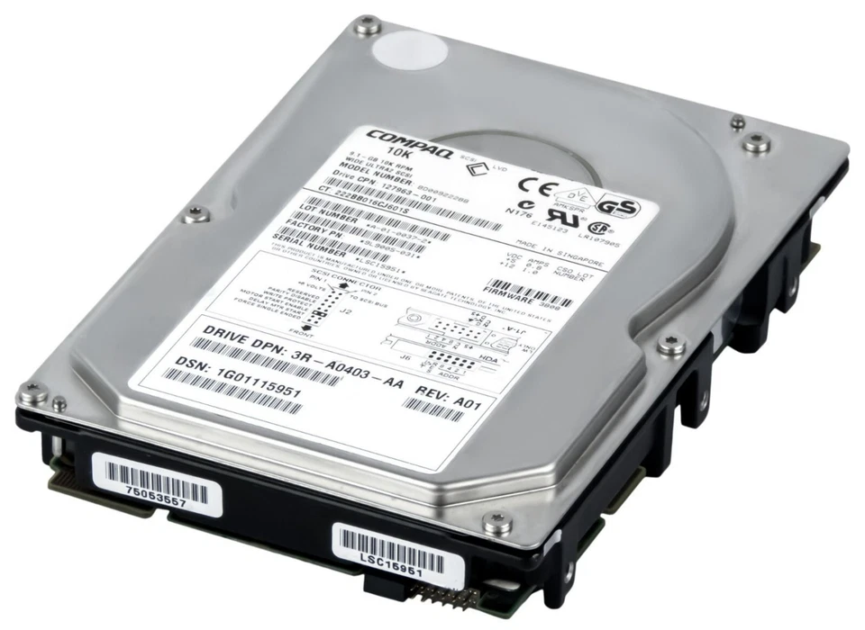 Hard Drive Compaq BD009222BB 127963-001 9.1GB 10000U/Min SCSI 68-pin 3.5'' Inch - Image 2 of 3