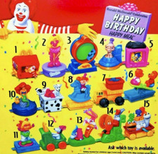 1994 McDonalds Happy Birthday Parade Happy Meal Toys Replacement Pieces YOU PICK