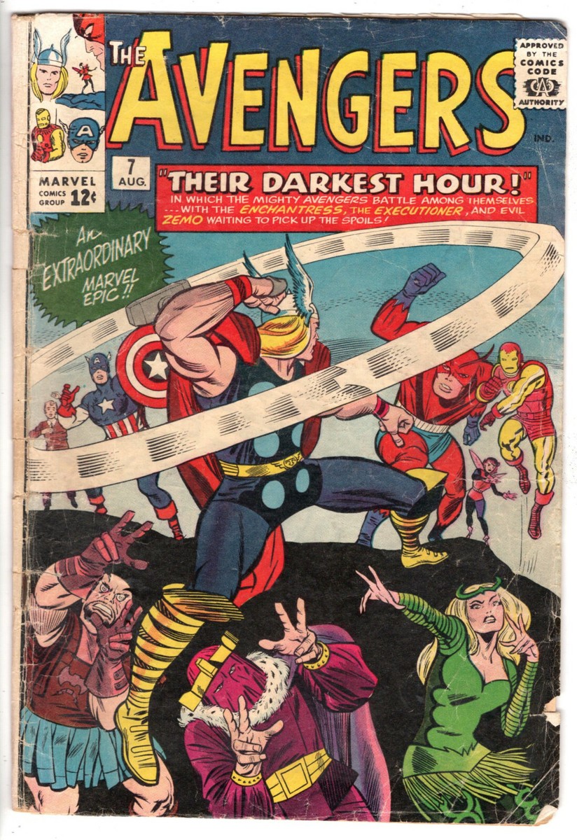 AVENGERS #7 (1964) - GRADE 4.0 - THEIR DARKEST HOUR - BARON ZEMO