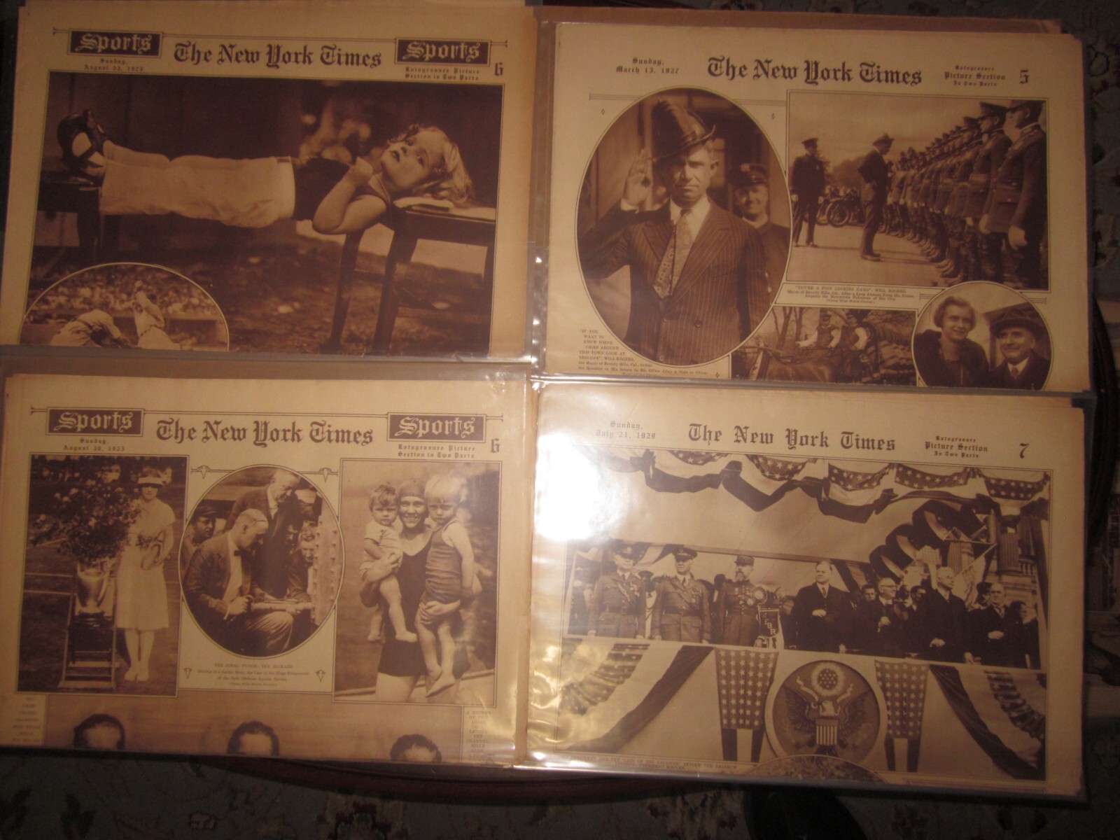 Lot Of 38- 1920's New York Times Picture Sections- Amelia Earhart, FDR ...