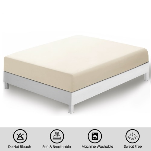 Extra Deep Fitted Sheet 25cm Bed Sheet Single Double King & Super King Size - Picture 15 of 100