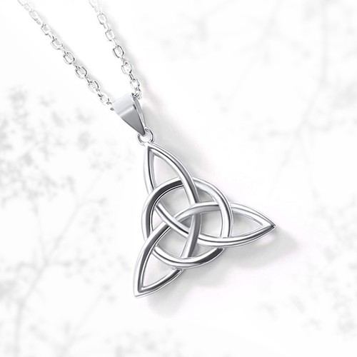 Celtic Love Knot Triquetra Necklace 