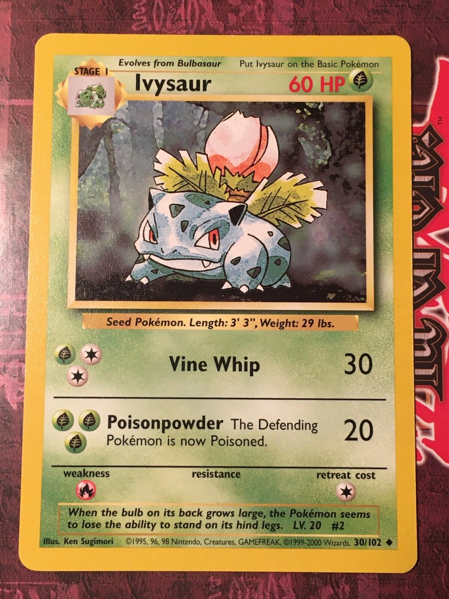 1999 ivysaur pokemon card value Ivysaur - Pokémon Base Set 1999-2000 “4th Print” - Uncommon