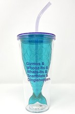 Disney World Parks Store The Little Mermaid Plastic Reusable Tumbler Cup Straw