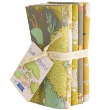Sunday Brunch from Tilda  - Fat Quarters - Grey/Yellow - 5 Fat Quarters