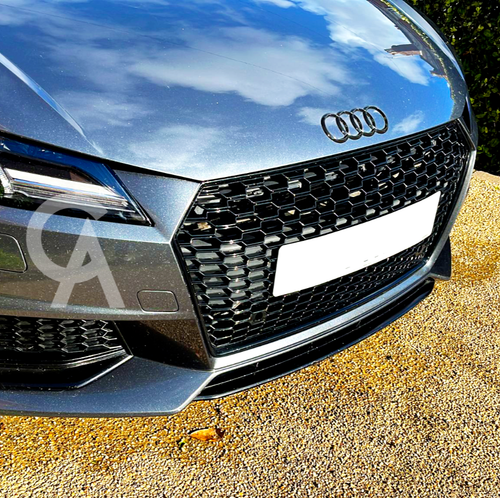 Audi TT TTS MK3 Front Grill RS Honeycomb Gloss Black Grille 2015-2019