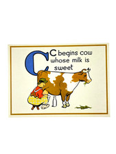 Cavallini Letter C Framable Nursery Art 1930s Repro Alphabet Flash Card Journal