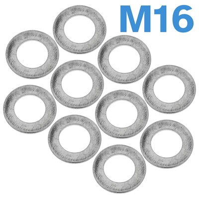 10pcs M16 Galvanized Steel Flat Washer 16mm Metric Hardware Fastener Part