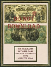 Arkansas National Currency Print 1863-1935 8-1/2" X 11" Collectible