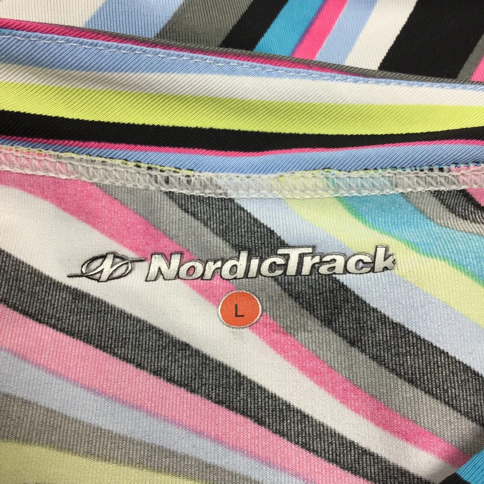 NordicTrack / MOD Psychedelic Sleeveless Stretch Knit Athletic Top / L 14-16 - Image 4 of 4