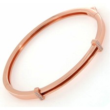 Bracciale Rigido Componibile Marcello Pane Letter Oro Rosa BRYL 001 R NUOVO E...