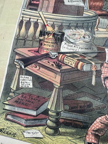 1884 PUCK Magazine Litho, Candidate Cleveland the Monopolist, Political Satire - Picture 23 of 24