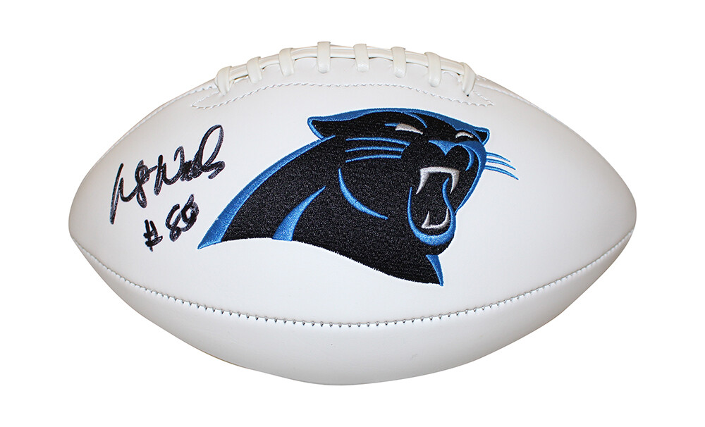 Wesley Walls Autographed Signed Carolina Panthers Logo Football Beckett 