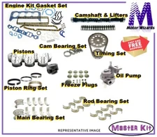 MERCRUISER Chevy GM 350 V8 5.7 Marine Engine MASTER Rebuild Kit - STD Rot 1PC