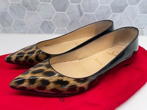 louboutin leopard flats