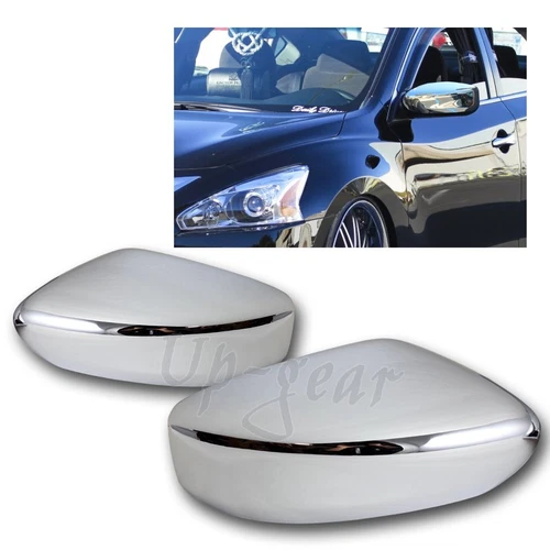 For 2013-2018 Nissan Altima Chrome ABS Plastic Side Mirror Cover Cap Kit 2PCS
