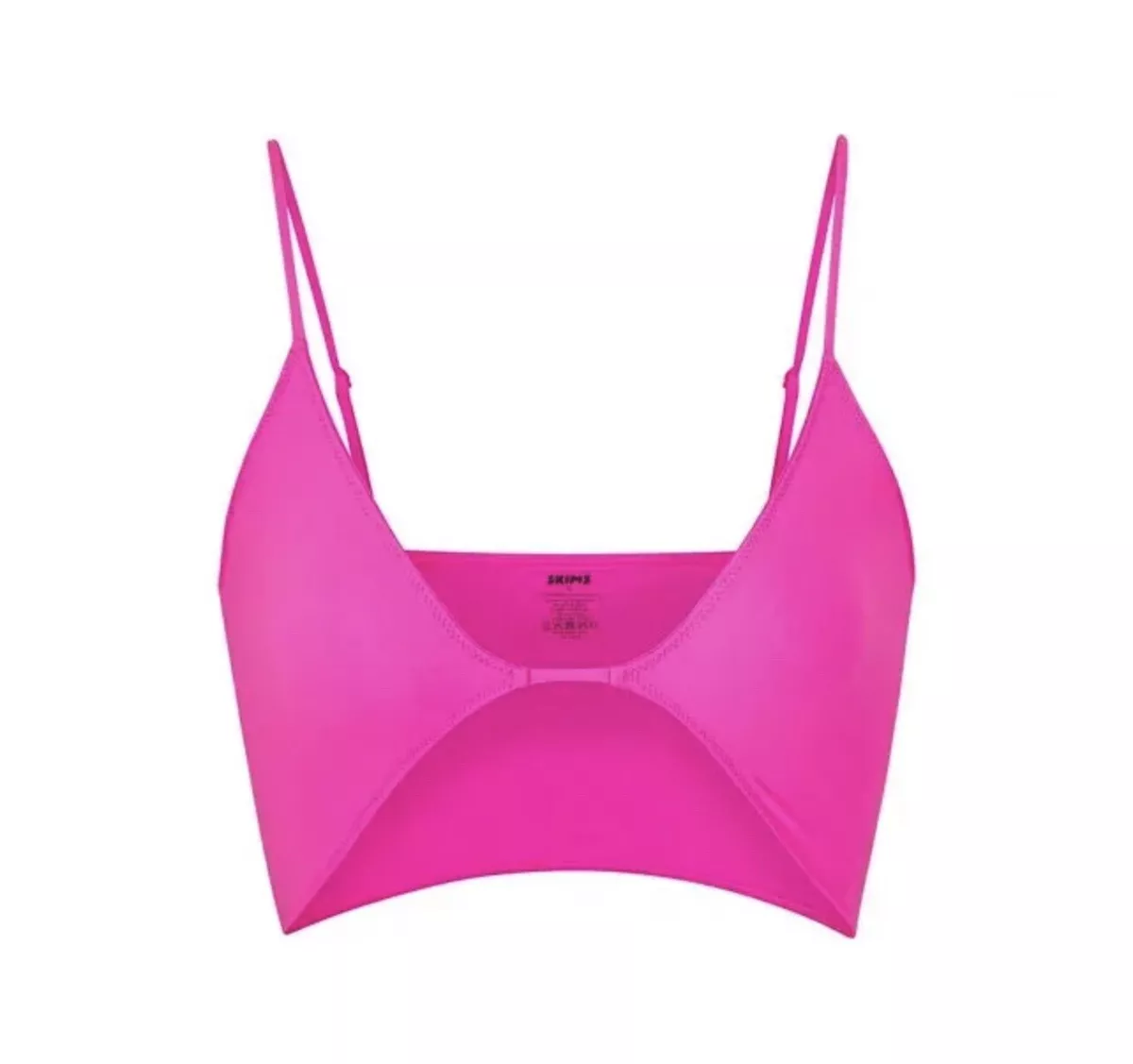 SKIMS Micro Cording V Crop Top Neon Hot Pink Bralette Size 2XL, NEW  Discontinued