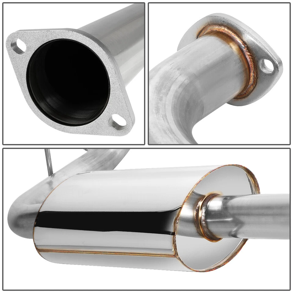 4.75"BURNT TIP STAINLESS STEEL EXHAUST CATBACK SYSTEM FOR 00-05 DODGE NEON 2.0L - Image 4 of 4