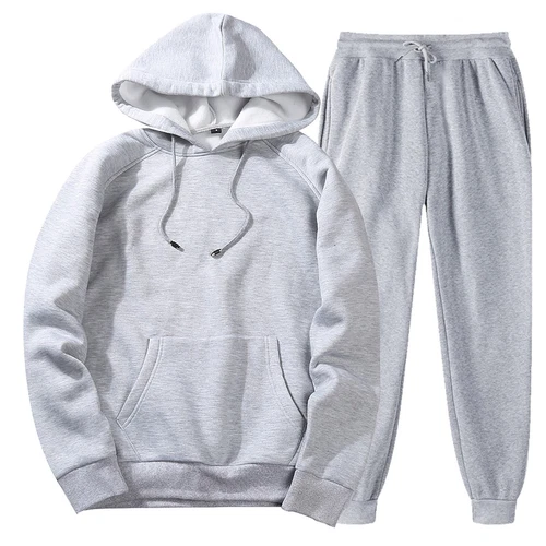 Men's Tracksuit 2 Piece Hooded Athletic Sweatsuits Casual Running Jogging Sports - Picture 14 of 29