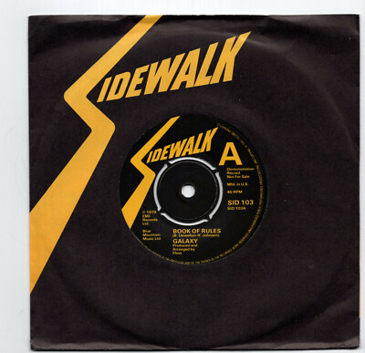 (U796) Galaxy, Book Of Rules - 1979 demo - 7 inch vinyl