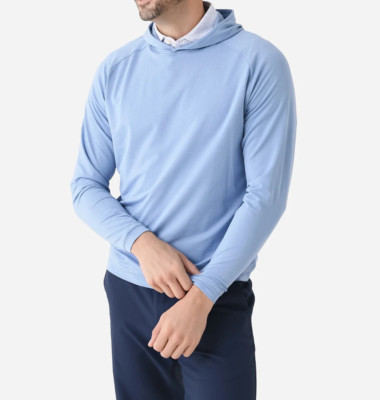 Peter Millar Men's Crown Sport Pine Performance Hoodie Size L Lakeside