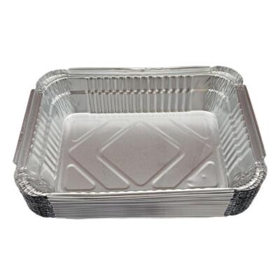 50 Stück Aluschalen 20x20x4cm - Grillpfannen & Backschalen 1000ml Einweg