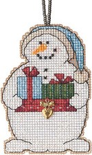 Mill Hill Beaded Cross Stitch Snow Fun Charmed Ornament Kit  Giving Snowman