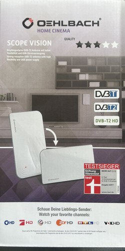 Oehlbach Scope Vision Dvb T2 Hd Antenne Test Oehlbach Scope Vision DVB-T2-Zimmerantenne Full HD Weiß DVB-T2 HD