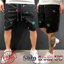 Men Casual Sport Shorts Summer Beach Joggers Pants Cotton Sweatpants Trousers