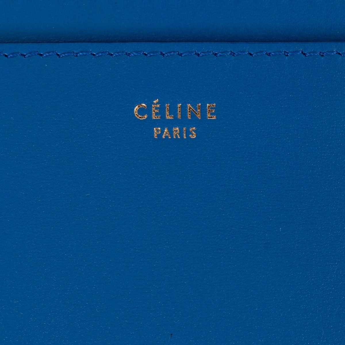 70276 auth CELINE blue leather Credit Card Holder Wallet | eBay