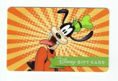 DISNEY Gift Card - Goofy - Orange Color Burst - Back A