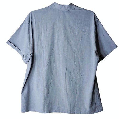 Herren 3XL Leinen Baumwollmischung transparentes Muster Heftärmel Kreuzfahrt Urlaub Resort neu ohne Etikett - Bild 5 von 8