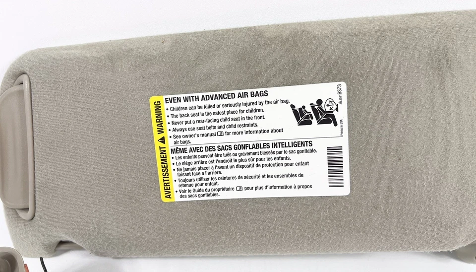 Par de parasoles izquierdo derecho gris esquisto OEM Chevy Avalanche Tahoe 2003-2006 Foto 4 de 4
