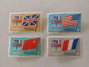 Togo 1960 Summit Meeting - 4 Country Flags Stamps MNH , Set of 4