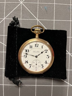 Hamilton Pocket Watch 1919 Size 16s  21j 992 Movement 1281555 Beautiful Specimen