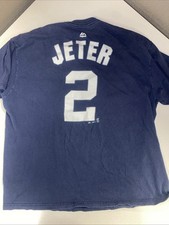 Vintage Majestic Derek Jeter New York Yankees MLB Tshirt Size 2 JETER Read