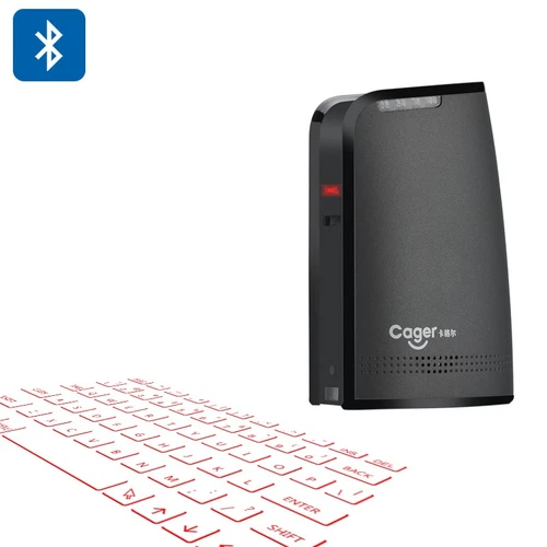 Cager BK50 – Clavier QWERTY projeté / Sans-fil / Souris / Enceinte Bluetooth Ba
