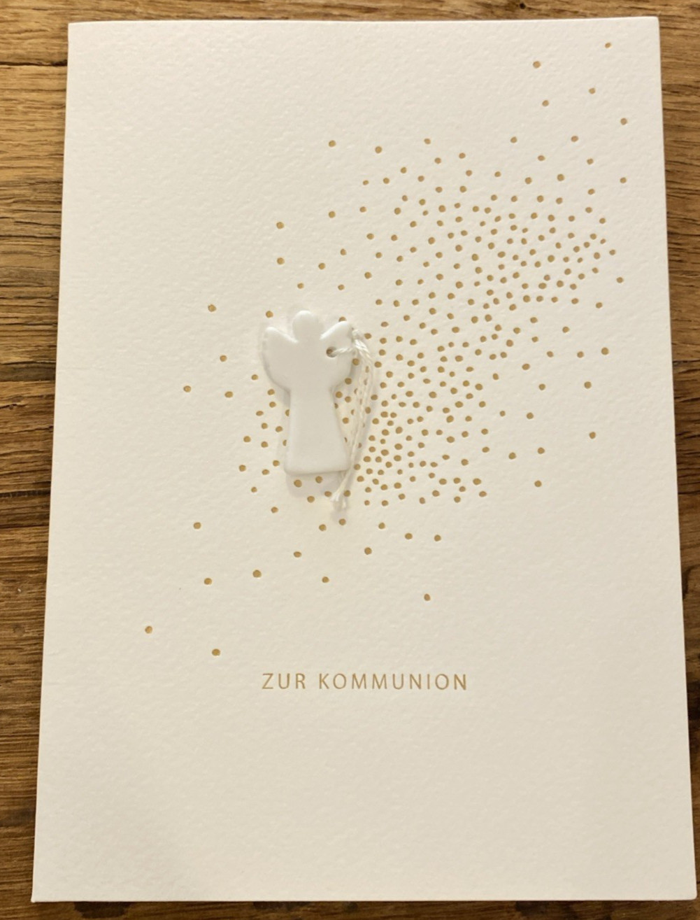 Karte Zur Kommunion mit Glücksbringer Grußkarte Klappkarte Glückwunschkarte
