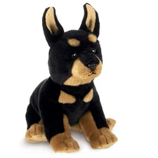 Thor Plush Doberman Stuffed Animal Puppy Dog, 13 inches, For Ages 3-14