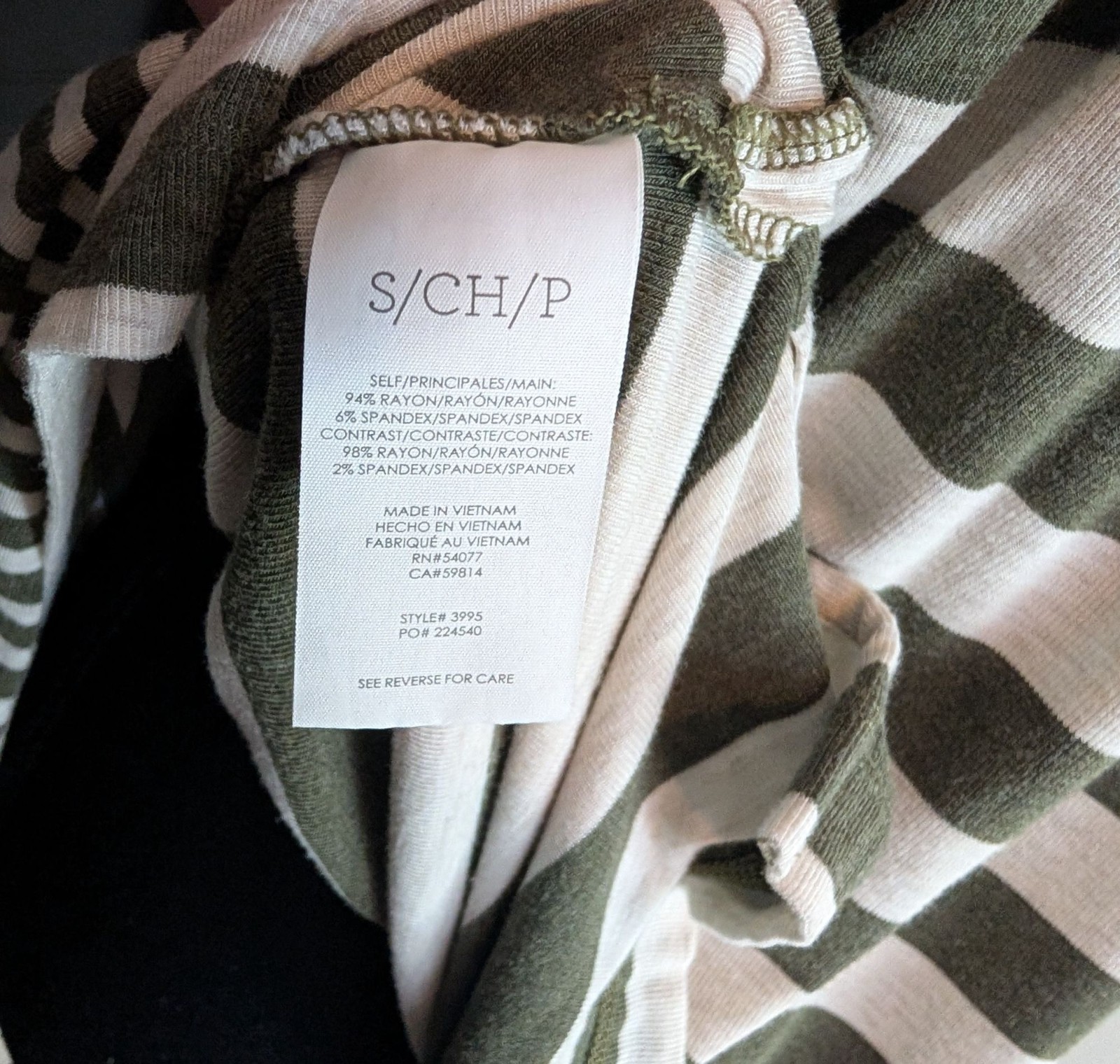 Cabi Playoff Hooded Blouse Lightweight Green and White Striped Hoodie Style 5731