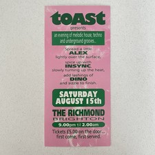 Toast at THE RICHMOND Brighton Rave Flyer.....