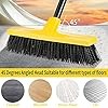 Heavy Duty Push Broom 12'' Stiff Bristle 50''