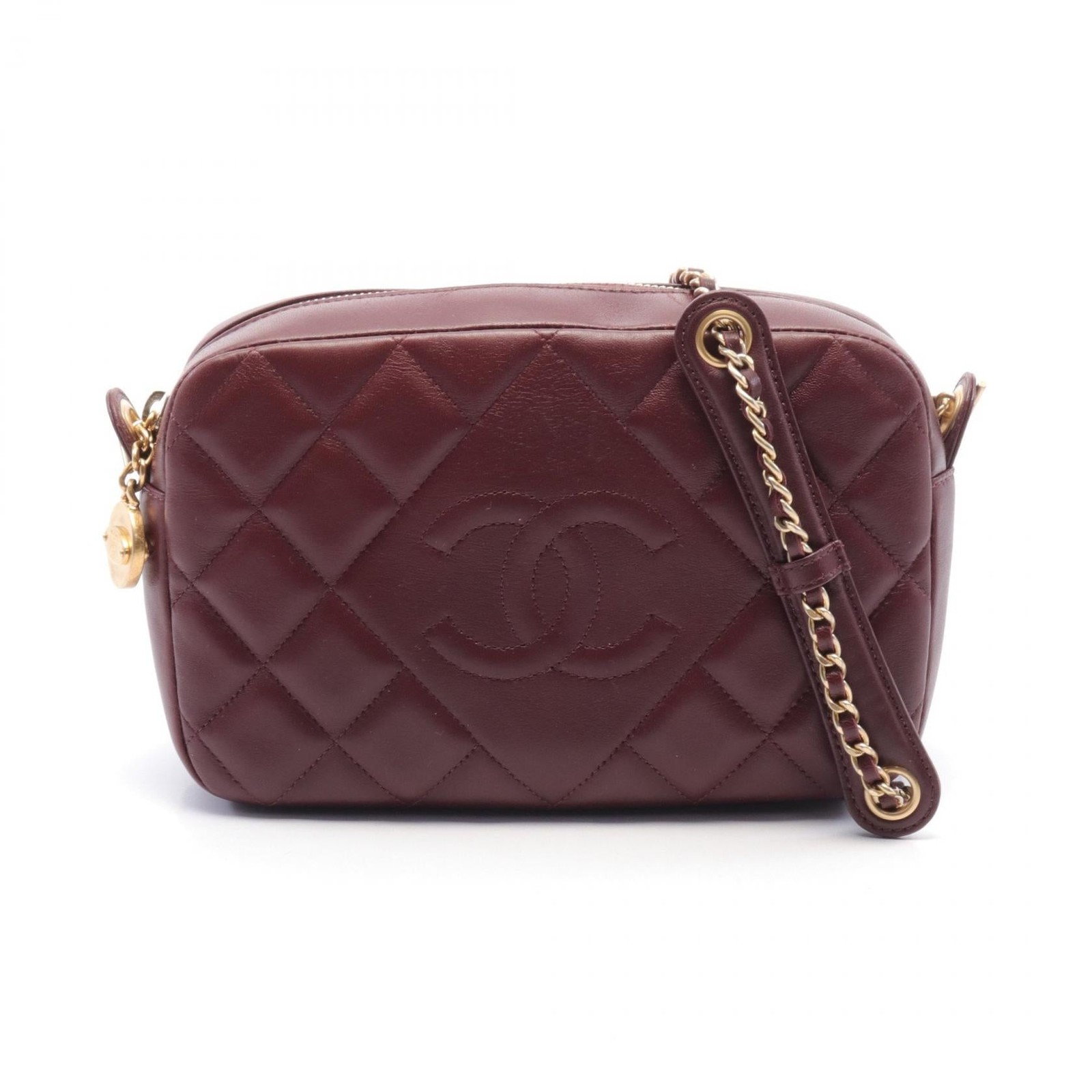 Chanel Brown Matelasse Leather Shoulder Bag One Size 540811