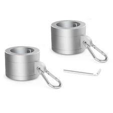 1 Pair Aluminum Alloy Flag Pole Rings 1In, 360 Degree Rotating Flag3721