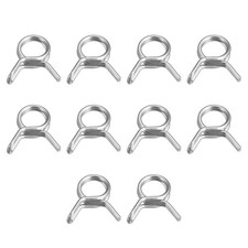 50Pcs Double Wire Spring Hose Clamp 304 Stainless Steel 6mm Spring Clips