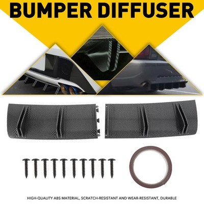 For Chrysler 300 SRT8 300C Carbon Fiber Rear Lip Bumper Diffuser 5 Fin Spoiler